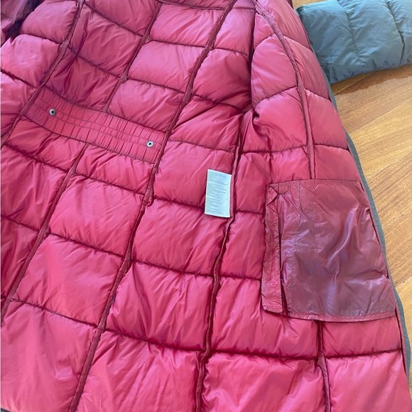 MK Puffer Coat MICHAEL KORS Coat Women PACKABLE DOWN FILL Gray / Red Coat Sz L - Picture 14 of 16